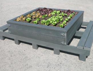 bac de plantation nina avec bancs - creche/maternelle/primaire