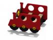 TRAIN AXEL LOCOMOTIVE ROUGE PLASTIQUE RECYCLE GP 25A 1/12 ANS
