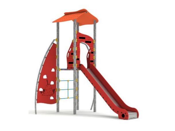 structure la jolie ferme - module rouge - acier - 3/12 ans