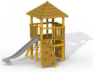 la tour magique en robinier + passerelle et corde - 4/12 ans