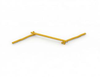 poutre d'equilibre triple 7.6 m en robinier - 6/12 ans