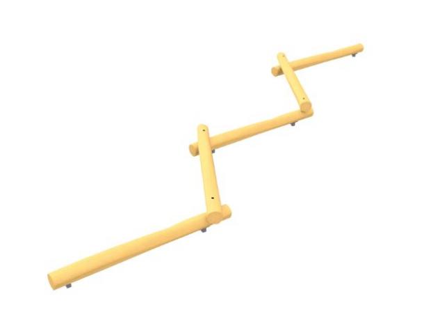 poutre d'equilibre quintuple en robinier - 2/12 ans