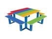TABLE PIQUE-NIQUE ARC-EN-CIEL HPDE - MATERNELLE
