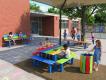 TABLE PIQUE-NIQUE ARC-EN-CIEL HPDE - MATERNELLE