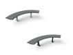 BANQUETTE 1/4 DE ROND Ø 3M - GAMME CONTOUR - ADO/ADULTE