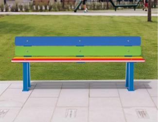 banc arc-en-ciel hpde - maternelle