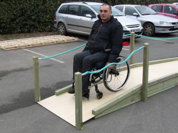 parcours handi acces module double pente