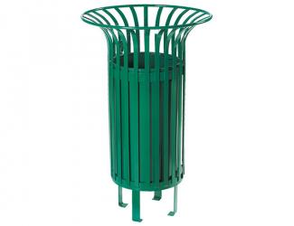 corbeille tulipe - 65l - porte sac - ral 6005