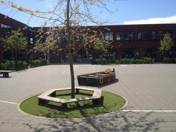 banc hexago maxi gp48 plastique recycle govaplast - h44 cm