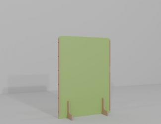 separateur d'espace/cloison sur pieds acoustique emmie 24mm 120x90 vert plein