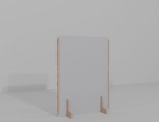 separateur d'espace/cloison sur pieds acoustique emmie 24mm 120x90 galet plein