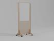 CLOISON MOBILE ACOUSTIQUE AVEC TABLEAU BLANC ENZO 24mm 170X80 SABLE PLEIN