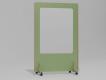 CLOISON MOBILE ACOUSTIQUE AVEC TABLEAU BLANC ENZO 24mm 170X120 VERT PLEIN