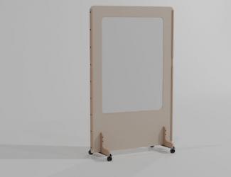 cloison mobile acoustique avec tableau blanc enzo 24mm 170x120 vert plein