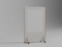 CLOISON MOBILE ACOUSTIQUE AVEC TABLEAU BLANC ENZO 24mm 170X120 GALET PLEIN