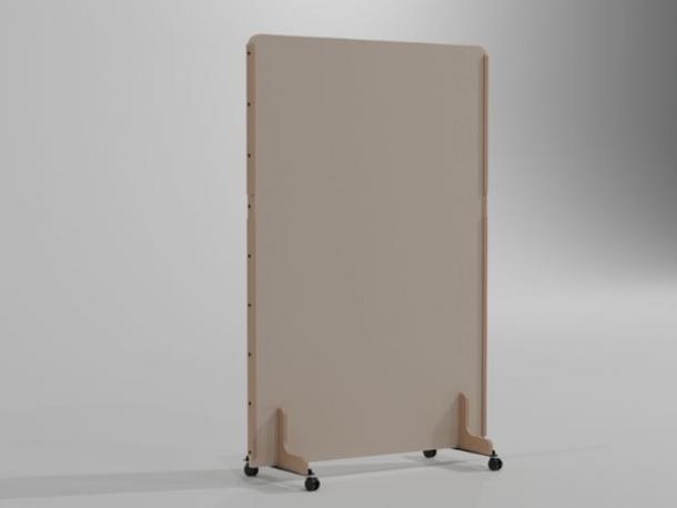 cloison mobile acoustique enzo 24mm 170x120 sable plein