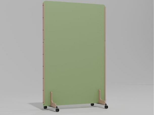 cloison mobile acoustique enzo 24mm 170x120 vert plein