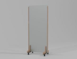 cloison mobile acoustique enzo 24mm 170x80 galet plein