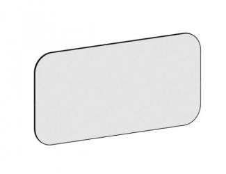 tableau rectangle blanc sans encadrement coins arrondis 50x100cm