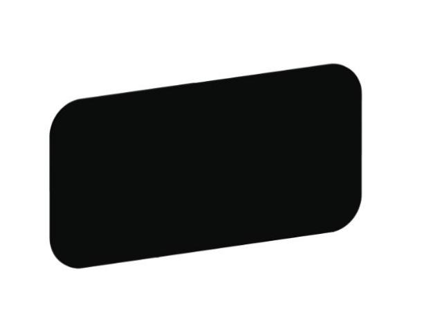 tableau rectangle noir sans encadrement coins arrondis 50x100cm