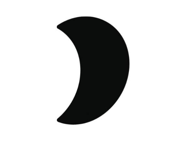 tableau lune blanc sans encadrement coins arrondis 90cm