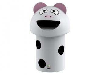 corbeille de tri selectif vache