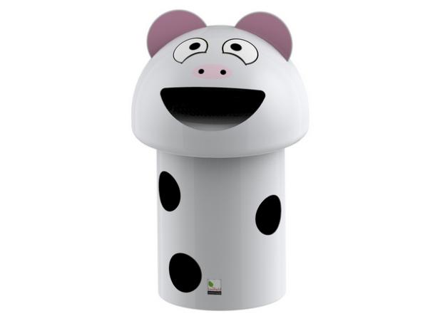 corbeille de tri selectif vache