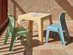 SET 2 CHAISES + 1 TABLE JULIETA INTERIEUR EXTERIEUR ENFANT