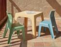 SET 2 CHAISES + 1 TABLE JULIETA INTERIEUR EXTERIEUR ENFANT