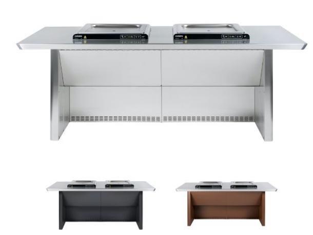 meuble icon double pour plancha electrique collective urban cook