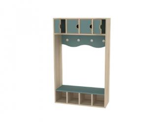 vestiaire avec casiers a portes 4 enfants