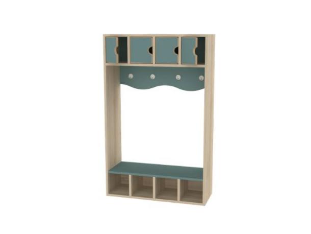 vestiaire avec casiers a portes 4 enfants