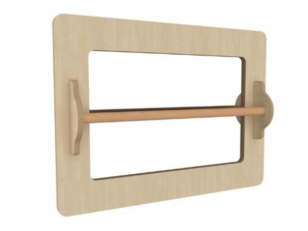 miroir mural avec barre de maintien l80