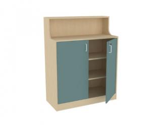 borne accueil avec rehausse double porte