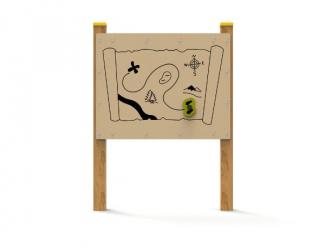 panneau ludique carte aux tresors 1/6 ans