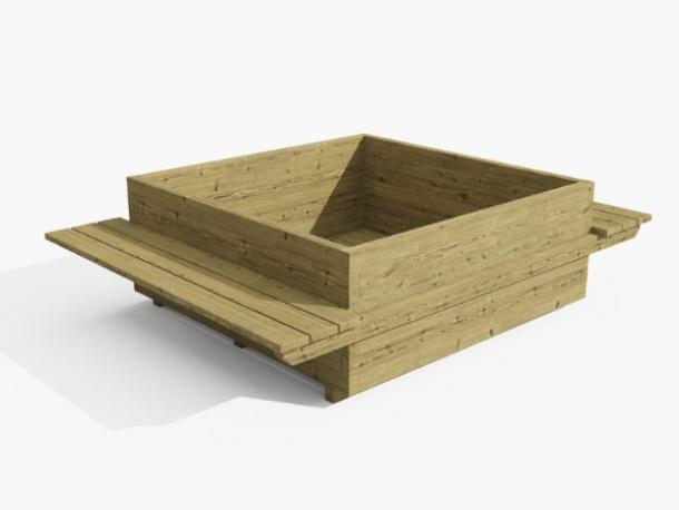 bac potager avec assise en pin maternelle primaire secondaire