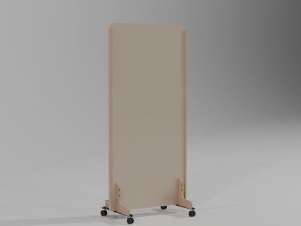 cloison mobile acoustique enzo 24mm 170x80 sable plein