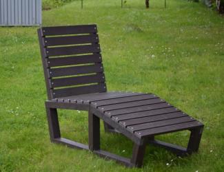 chaise longue moderne en plastique recycle - ado/adulte
