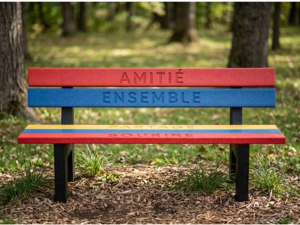 banc de l'amitie en palstique recycle - primaire