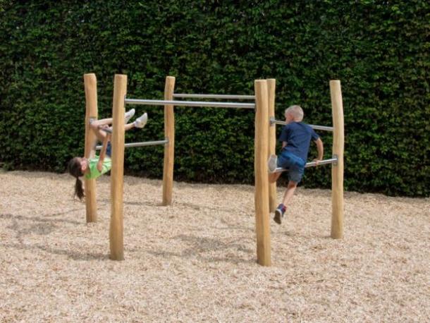 barre fixe hexagone en robinier - 6 ans et +