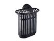 CORBEILLE TULIPE 2 X 60 L - ANTHRACITE RAL7016 AVEC TOTEM
