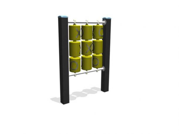 tic tac toe - morpion - poteaux plastique recycle 1/8 ans