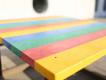 TABLE PIQUE NIQUE CARRE GP39H30 EN PLASTIQUE RECYCLE MULTICOLORE GOVAPLAST