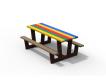 TABLE PIQUE NIQUE JUNIOR GP72M-180 MULTICOLORE EN PLASTIQUE RECYCLE