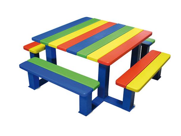 table pique nique arc en ciel - maternelle