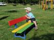 BANC ARC EN CIEL MINOT - 3 LAMES - MATERNELLE