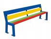 BANC ARC EN CIEL - 4 LAMES - MATERNELLE