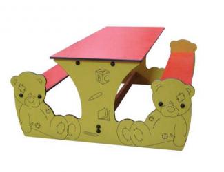 table rectangle ourson h30