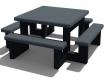 TABLE PIM POM CRÈCHE EN PLASTIQUE RECYCLE