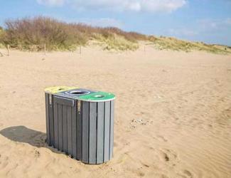 station de tri flux "catamaran" - tri selectif - plastique recycle